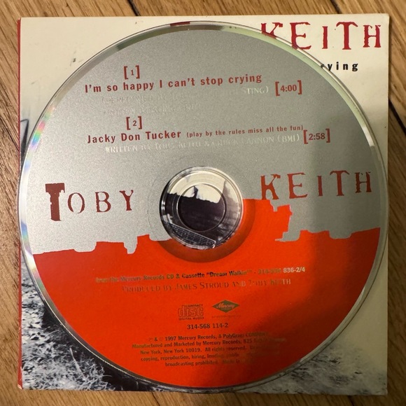 Toby Keith - I'm so Happy CD Single Cardboard Sleeve Contemporary Country rare - Picture 2 of 5
